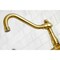 Kingston Brass KS3247PL Two-Handle Wall Mount Bathroom Faucet, Brushed Brass KS3247PL - alternate 4